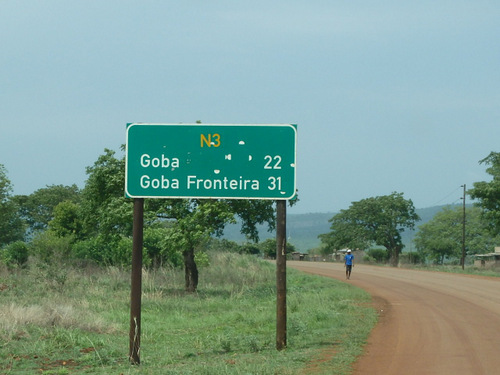 We are on N3 heading for Goba Fronteira, 22km.